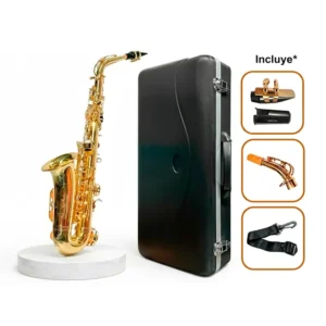 RISETONE - JBAS-200L - Saxofón Alto Eb | Acabado Lacado Dorado - Imagen 3