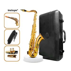 RISETONE - JBTS-150L - Saxofón Tenor Bb Acabado Lacado Dorado - Imagen 3