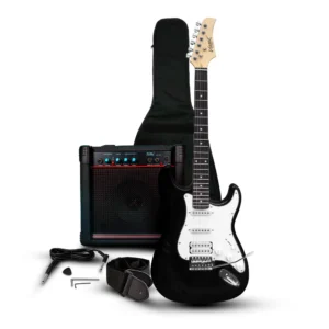 VOZZEX VZ-ST309-BK Pack Guitarra Eléctrica+ Amplificador AK15G